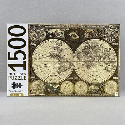 Hinkler Jigsaw Puzzle Vintage World Map Mindbogglers Gold 1500 Pcs New • $22