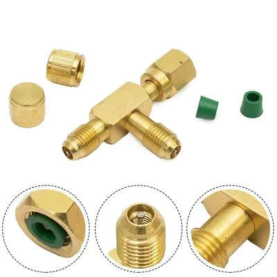 T-Type Adapter 1/4X1/4X1/4 Add Gauge Deep Vacuum Pump Manifold NPT/Flare HVAC • $13.29