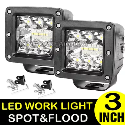 3inch LED Cube Pods Work Light Bar Spot Flood Driving Fog Offroad ATV UTV 4X4 • $23.99