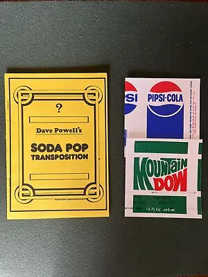 Soda Pop Transposition By Dave Powell: Amazing Stage Trick! • $28
