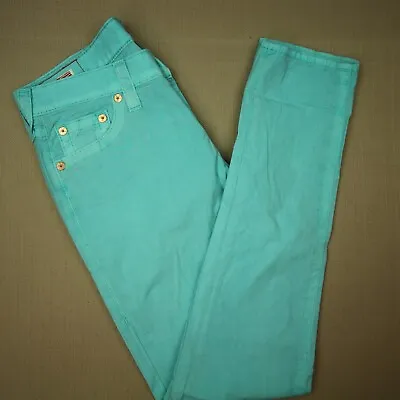 True Religion Brianna Boyfriend Jeans Women's Size 28 Mid Rise Button Fly Aqua • $23.99