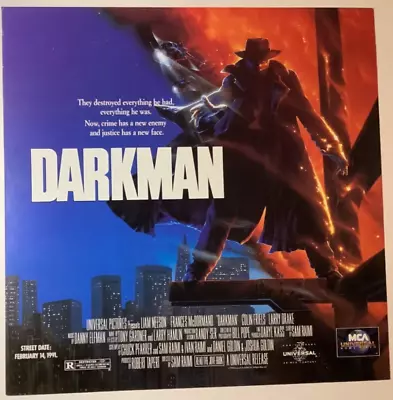 DARKMAN Video Promo Poster Original 12  X 12  Heavyweight Paper • $32.95