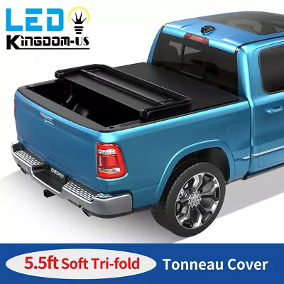 5.5 Ft Tonneau Cover Bed For 2009-2014 Ford F-150 F150 Soft Tri-Fold Truck Bed • $128.34