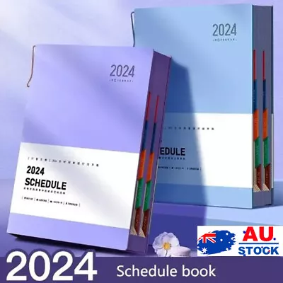 2024 Diary Agenda Book Diary Weekly View Planner Notebooks Office Supplies AU • $25.69