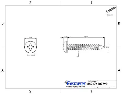 #8 Phillips Pan Head Sheet Metal Screws Self Tapping Stainless Steel All Lengths • $9.34