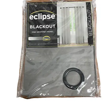 Eclipse Nikki Thermal Insulated Single Panel  Darkening Curtain 95in Gray • $14.99