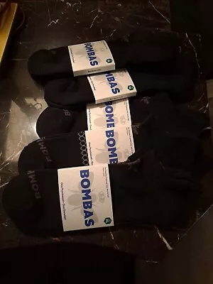 5 Pairs Bombas Mens Low-cut Ankle Socks Size XL Black  Honeycomb • $20