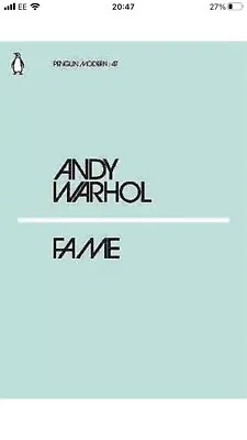 £1 • Buy Fame By Andy Warhol (Paperback, 2018)