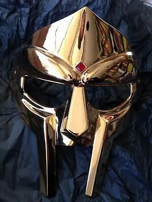 Steel Brass Armor Medieval MF Doom Face Mask Gladiator Mad-villain For Adult • $49.50