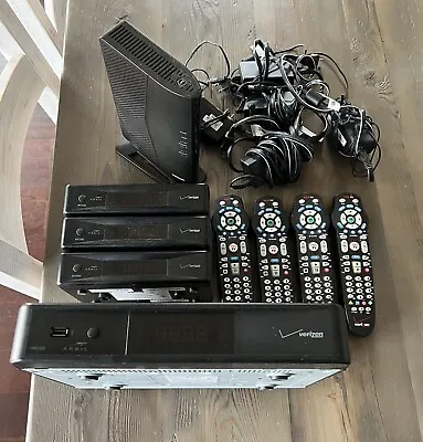 Verizon FIOS ARRIS IPC 1100 Set Top Cable Box Bundle With Remotes And WCB6200 • $75