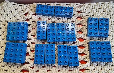 Lego Duplo Blue Bulk Lot 18 Piece Bundle Rectangular Building Blocks 2x4 Brick • $20