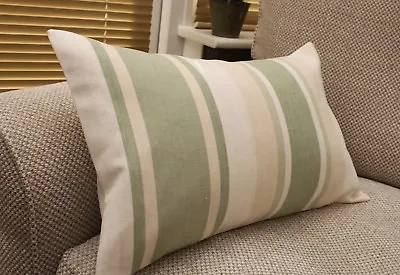 £10 • Buy Laura Ashley Awning Stripe In Hedgerow Green Cushion Cover Various Sizes 