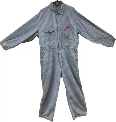 VTG Overalls Montgomery Ward PowrHouse Coveralls Mechanics Denim/Herringbone • $65