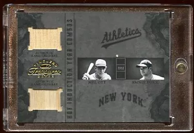 Jimmie Foxx Mel Ott 2003 Treasures 2 Game Used Bat /25 • $399.99