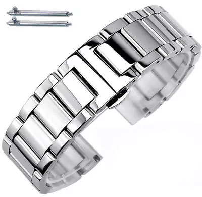 Stainless Steel Bracelet Replacement Watch Band Strap Push Butterfly Clasp #5010 • $17.95