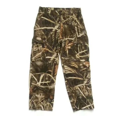 Game Winner Hunting Cargo Pants Boys 10 Advantage Max 4 HD Camo Cotton 6 Pocket • $9.95