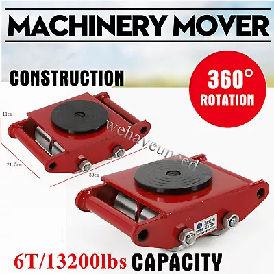 Heavy Duty Machine Dolly Skate 6 Ton 360° Machinery Roller Mover Cargo Trolley • $33.25