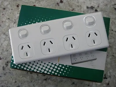 5x 10 Amp Quad Power Point 4 Gang Socket Outlet 10A SAA GPO • $78