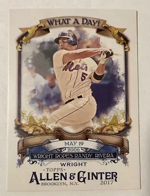 2017 Allen & Ginter David Wright What A Day! Insert #WAD-55 - New York Mets • $2