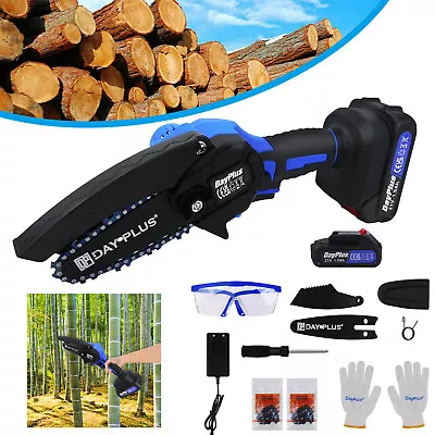 Cordless Chainsaw Electric Handheld Saw Woodworking Wood Cutter Battery 4  6  • $49.40