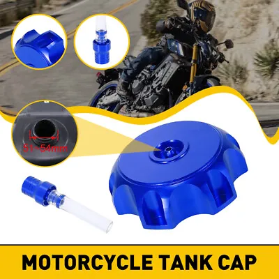 Aluminum Fuel Tank Gas Cap With Vent Hose For Dirt Bike Motorcycle ATV Blue • $12.99