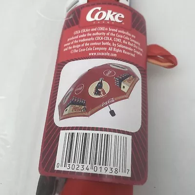 Micro Folding Umbrella Coke Coca Cola Vintage Rare New In Package With Tag • $29.99