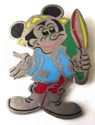 Large Sterling Silver TA-160 Mexico Mickey Mouse Enameled Brooch Pin 2¾  • $99.99