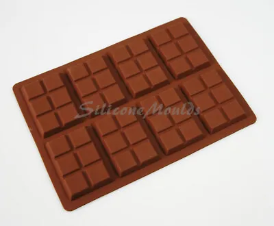 £8.99 • Buy 8 Cell 6 Section Rectangular Silicone Chocolate Snap Bar Mould Wax Melt N075