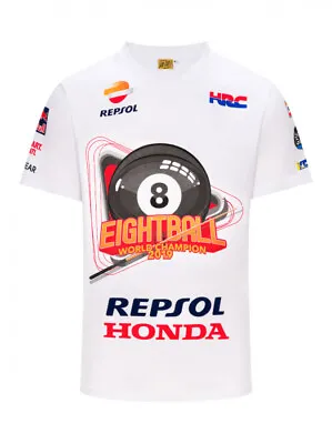 Marc Marquez 2019 Motogp World Champion 8 Ball Ltd Edition T'Shirt - 19 33044 • $37.29