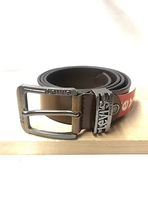 Mens Levi’s Brown Leather Belt Size 34 To 36 Waist Nw(dv04887) • £26.99