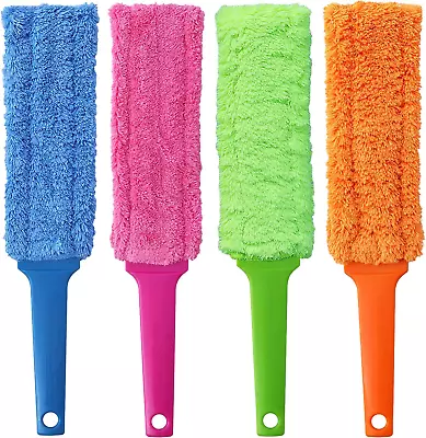 4 Pack 15 Inch Reuseable Microfiber Feather Duster Blind Duster Gap Duster... • $18.69