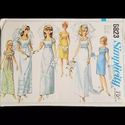 Vintage Simplicity Wedding Or Bridesmaid Dress Pattern #6823 Size 18 CUT • $9.99