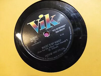 Mickey & Sylvia Where Is My Honey & There'll Be No Backing  Vg+  R*b  78  10' • $10