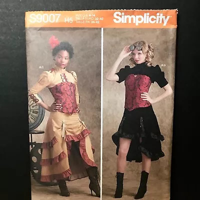 Simplicity Steampunk Costume Sewing Pattern S9007 Bolero Jacket Ruffle Skirt NEW • $20