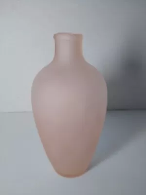 Viking Pink Frosted Glass Vase 7 X3.5  Vintage • $38