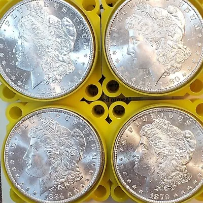 $877.50 • Buy (one) 10 Coin Roll Bu Ms+ Gorgeous All Original Morgan Silver Dollar 
