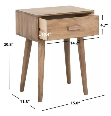 Safavieh LYLE ONE DRAWER SIDE TABLE Reduced Price 2172732137 ACC5702B • $50