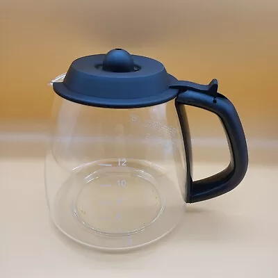 Medelco 12 Cup Carafe Coffee Pot Cafe Brew Collection Universal GL312 Black Lid • $12.97