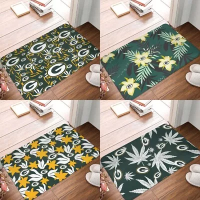 Green Bay Packers Fans Carpet 16X24In Floor Mat Leaf Print Home Decorative • $12.99