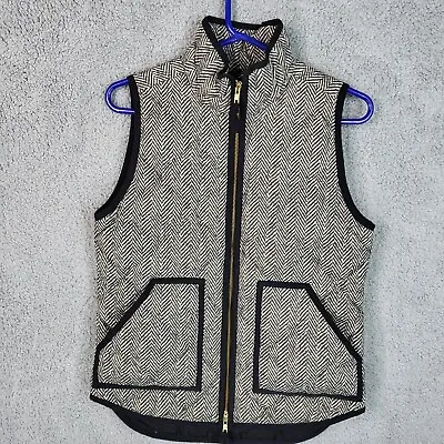 J.Crew Women's Herringbone Full Zip Pockets Front Vest Size XS • $24.99