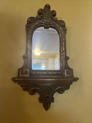 Vtg Syroco Gold Wall Hanging W/Mirror & Shelf 1970 Dart Hollywood Regency Mcm • $65