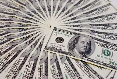 $44.99 • Buy MONEY STACK GLOSSY POSTER PICTURE BANNER Hundred Dollar Bills Ben Franklin 2362