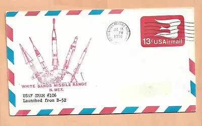 Usaf Sram # 106 Launched Jul 141976 White Sands Missile Range Space Cover  Nasa • $3.50