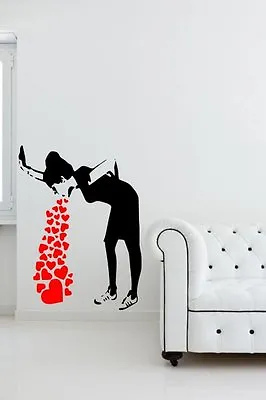 Banksy Love Sick Wall Sticker Iconic Graffiti Decals Many Colours BESTSELLER UK • £12.99