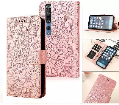 Xiaomi Mi 10 Pro 5G Embossed Pu Leather Wallet Case Floral • $7.50