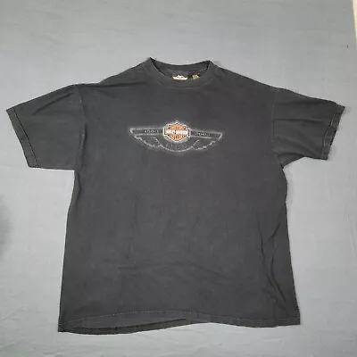 Vintage Y2K Harley Davidson 100 Years Black Shirt Mens XL Biker Made In USA • $18