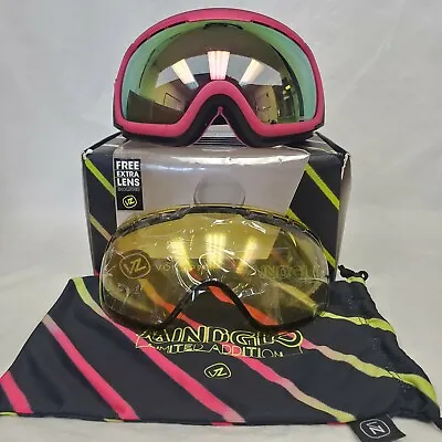 VonZipper VZ Feenom NLS Snow Goggles Mindglo Pink Frame W/ Pink & Yellow Lenses • $96