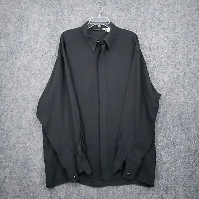 Versace Classic V2 Shirt Mens XL Black Long Sleeve Button Up Collared • $39.99