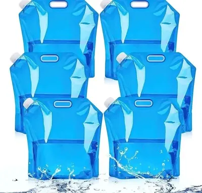 4x 10L Folding Water Carrier Container Storage Bag Collapsible Drinking Water Ba • £6.99