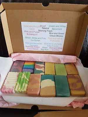 Letterbox Soap Gift Set 12 Handmade Soap Box Vegan Natural Uk Made   • £10